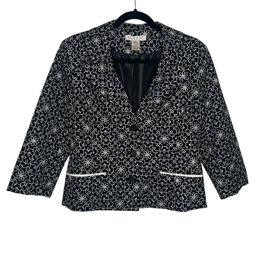 Uniform by John Paul Richard Cotton/Poly‎ EmbroideredWhimsical Blazer  SZ 10